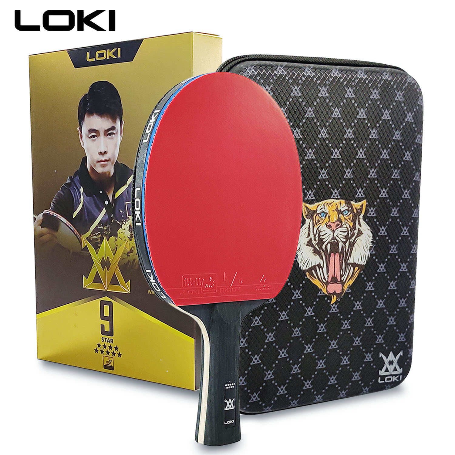 Table Tennis Bat Butterfly - LOKI 9 スター卓球ラケットプロフェッショナル 5+2 カーボンピンポンパドル 6/7/8/9