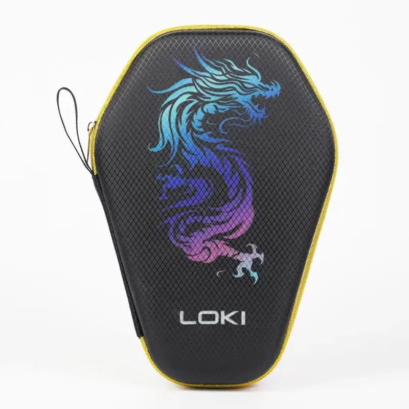 Table Tennis In Chinese - LOKI-落下防止卓球ラケットバッグポーチ、滑らかなジッパー、中国風、タイガーパターンカバー収納