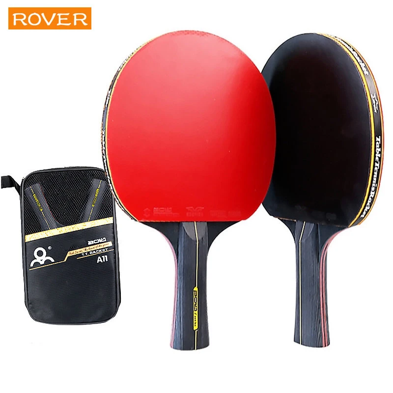 Table Tennis Bat Butterfly - 卓球ラケットセット,5つ星,6つ星,2ピース,プロのゴム製ピンプルセット,高品質,バットブレード,バッグ付きパドル