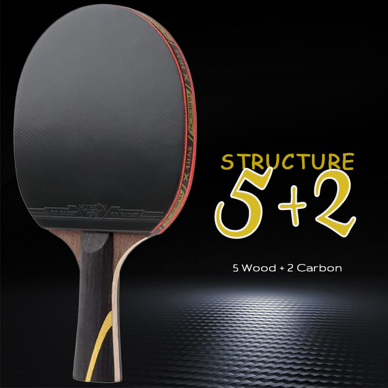 Huieson 5/6 スター卓球ラケット カーボン攻撃的ピ - Table Tennis Bat Butterfly のレビューと価格