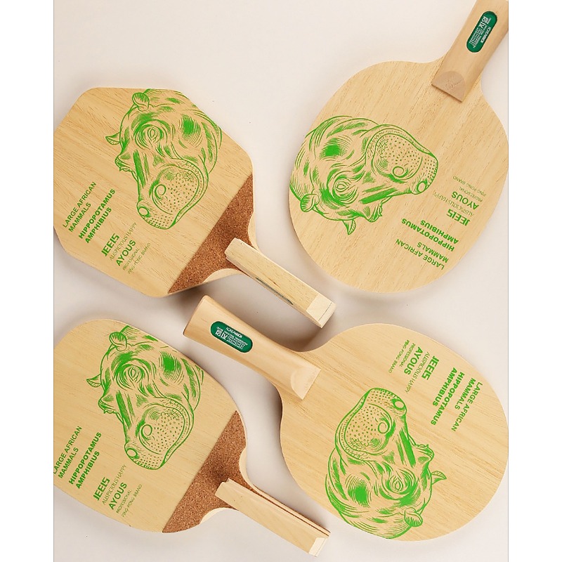 JEELS グリーンヒポ 1 プライ アヨウス卓球ブレード  - Table Tennis Blade のレビューと価格