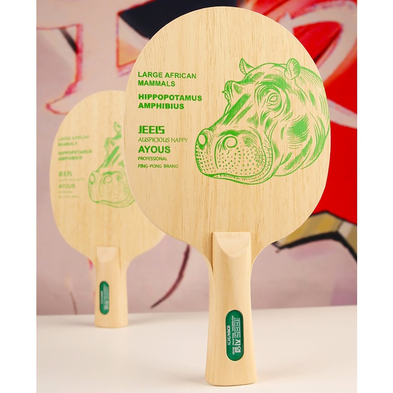 JEELS グリーンヒポ 1 プライ アヨウス卓球ブレード  - Table Tennis Blade のレビューと価格