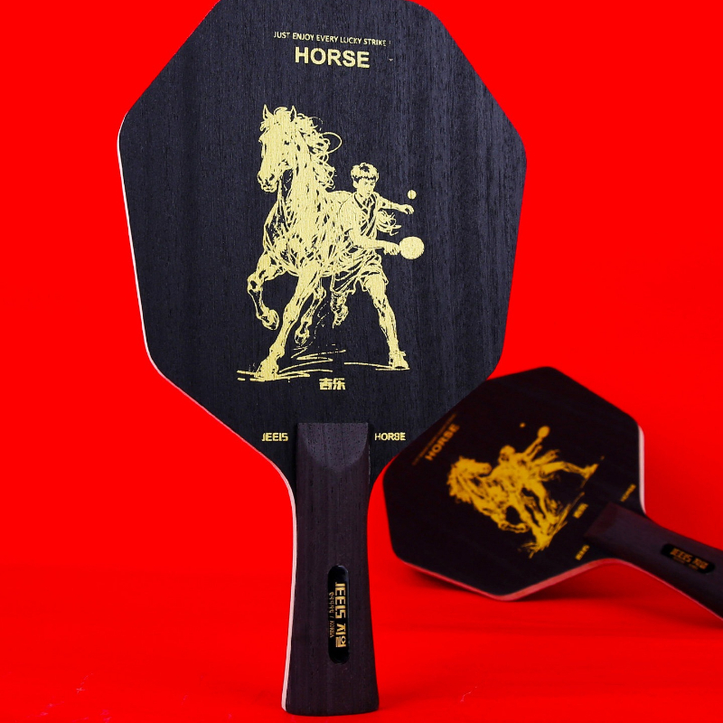 9プライ六角形卓球ブレード、7枚の木材と2枚のブルーアリレー - Table Tennis Blade のレビューと価格