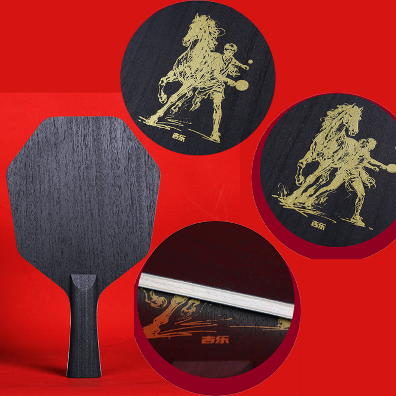 9プライ六角形卓球ブレード、7枚の木材と2枚のブルーアリレー - Table Tennis Blade のレビューと価格