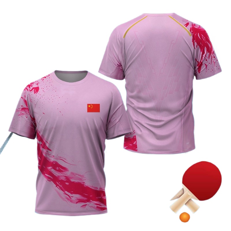 3Dプリントされた中国龍卓球Tシャツ（男女兼用）、速乾性と通 - Table Tennis In Chinese のレビューと価格
