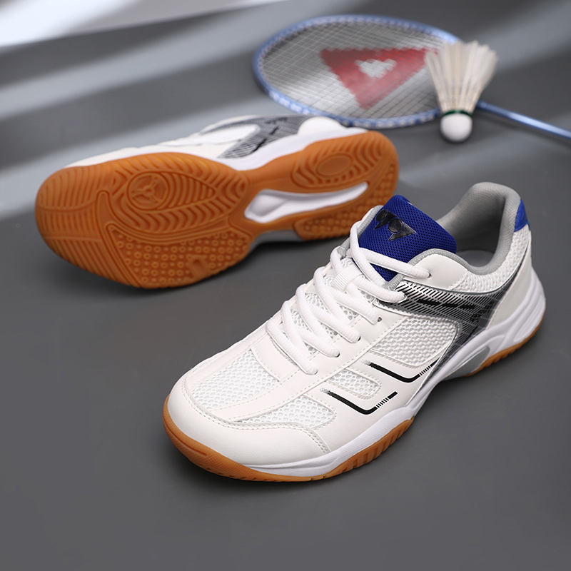 新しいバドミントンシューズ男性女性抗ねじれクッション男性のス - Table Tennis Trainer のレビューと価格