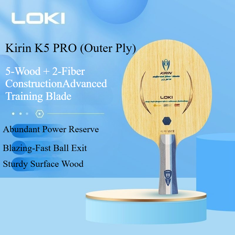 LOKI キリン K5 PRO 卓球ラケット 5枚合板 2枚 - Table Tennis Blade のレビューと価格