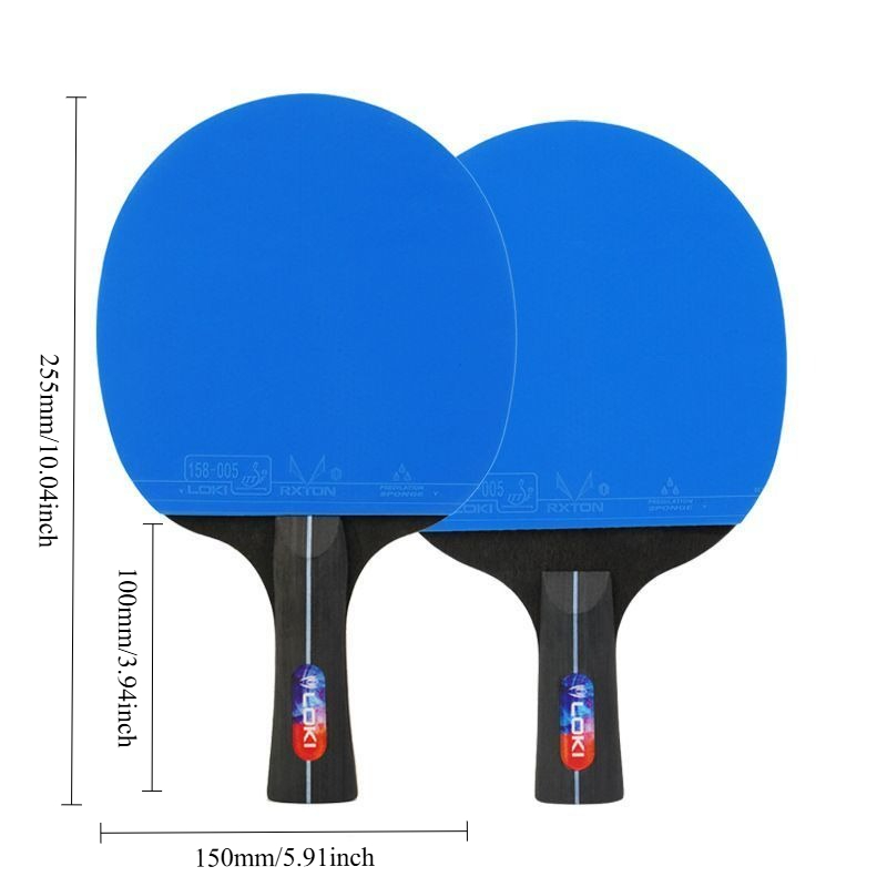 プロ仕様トレーニング卓球K5000接着ゴムラケット（青色ピン - Table Tennis Bat Butterfly のレビューと価格