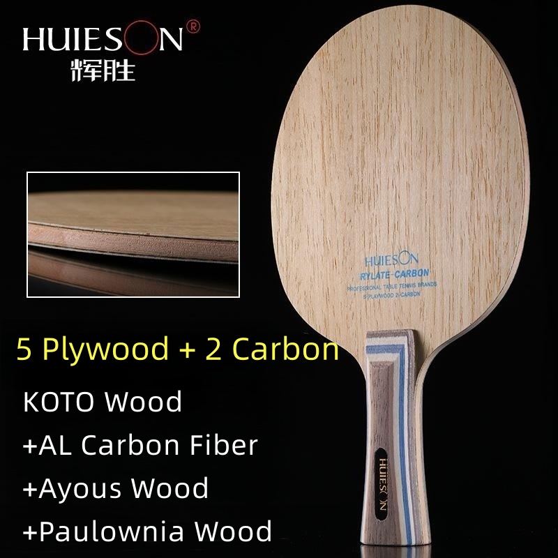 Huieson-合板2層カーボンファイバー卓球ラケット,軽量 - Table Tennis Xiom のレビューと価格